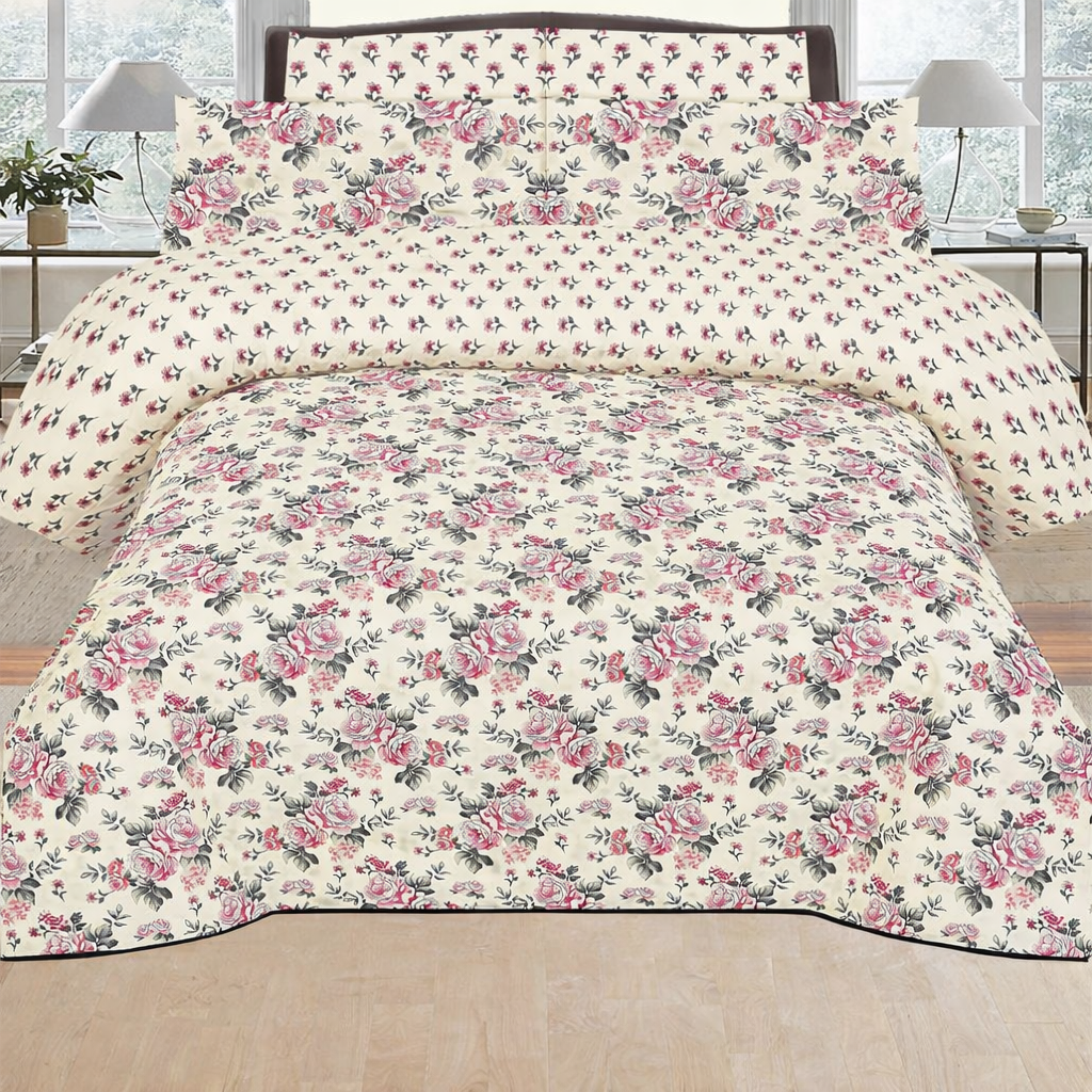 Cotton Printed Bedsheet Set - 316