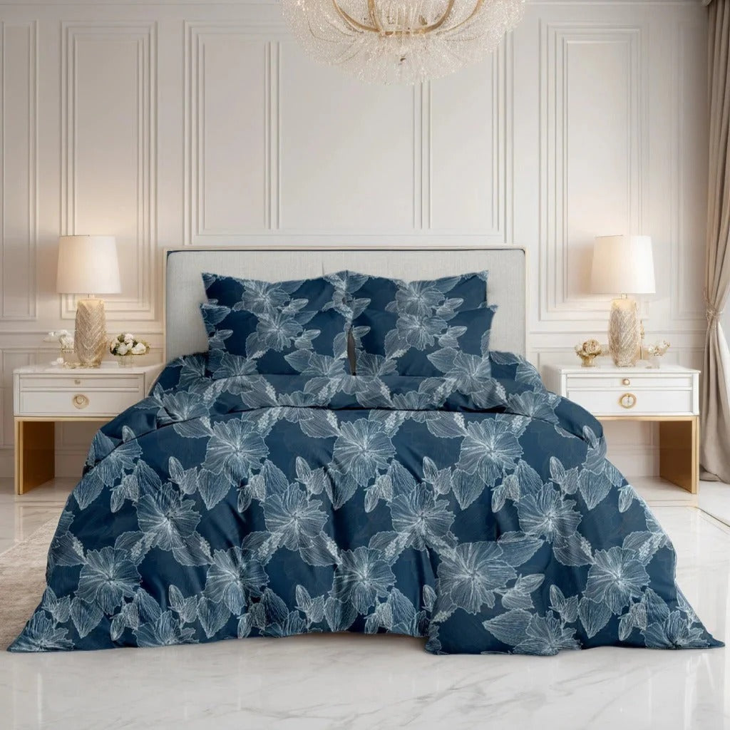 Haven Navy Bloom Luxury Set – 7 Pcs