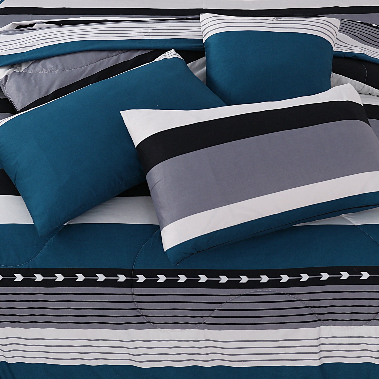 Haven Navy Stripe Luxury Set – 7 Pcs